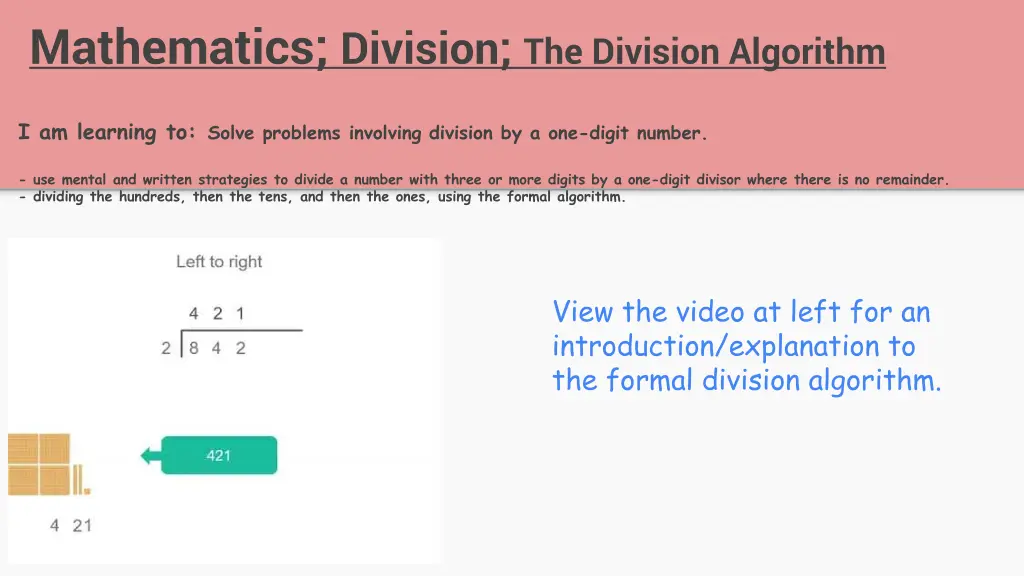 mathematics division the division algorithm