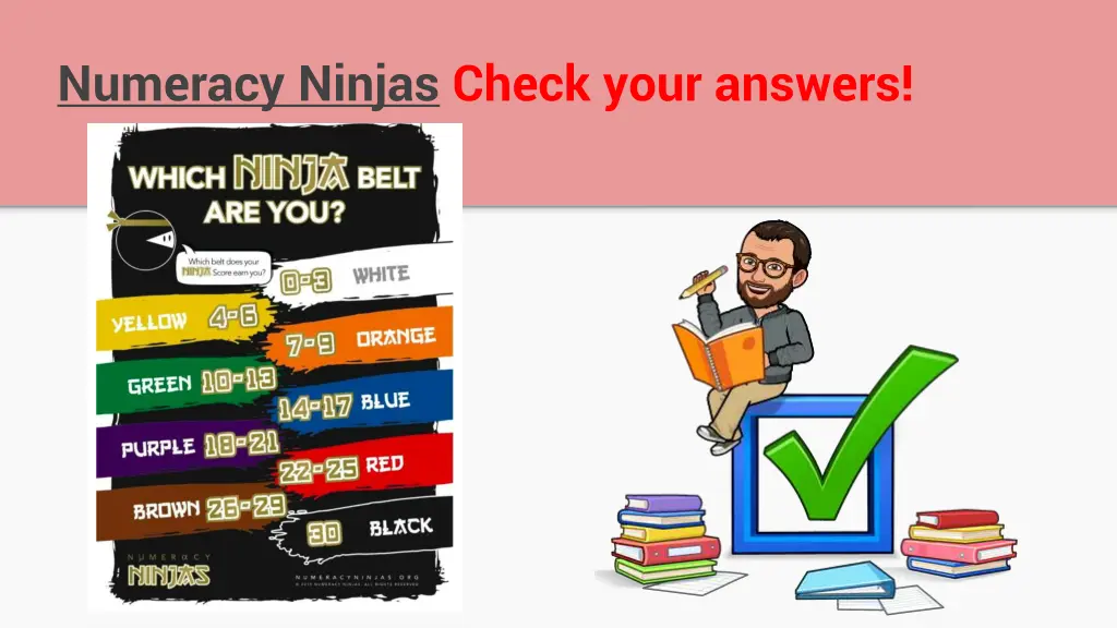 numeracy ninjas check your answers