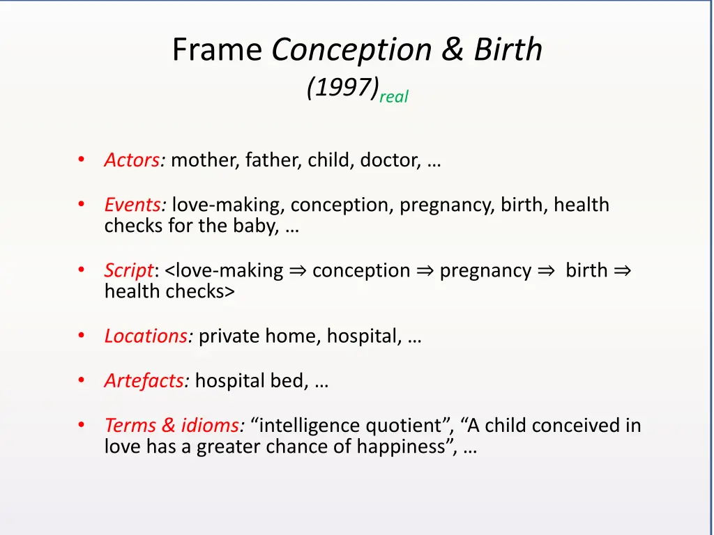 frame conception birth 1997 real