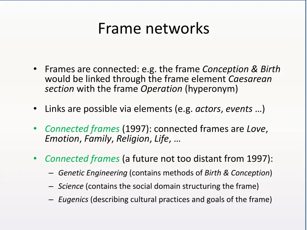 frame networks