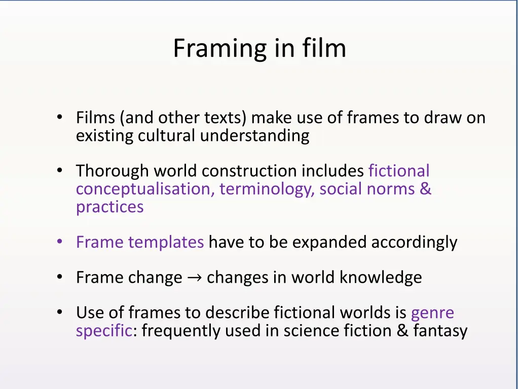 framing in film