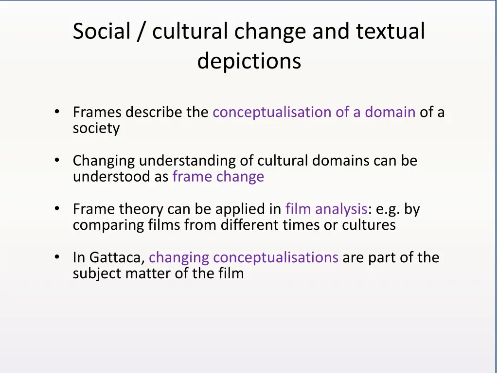 social cultural change and textual depictions