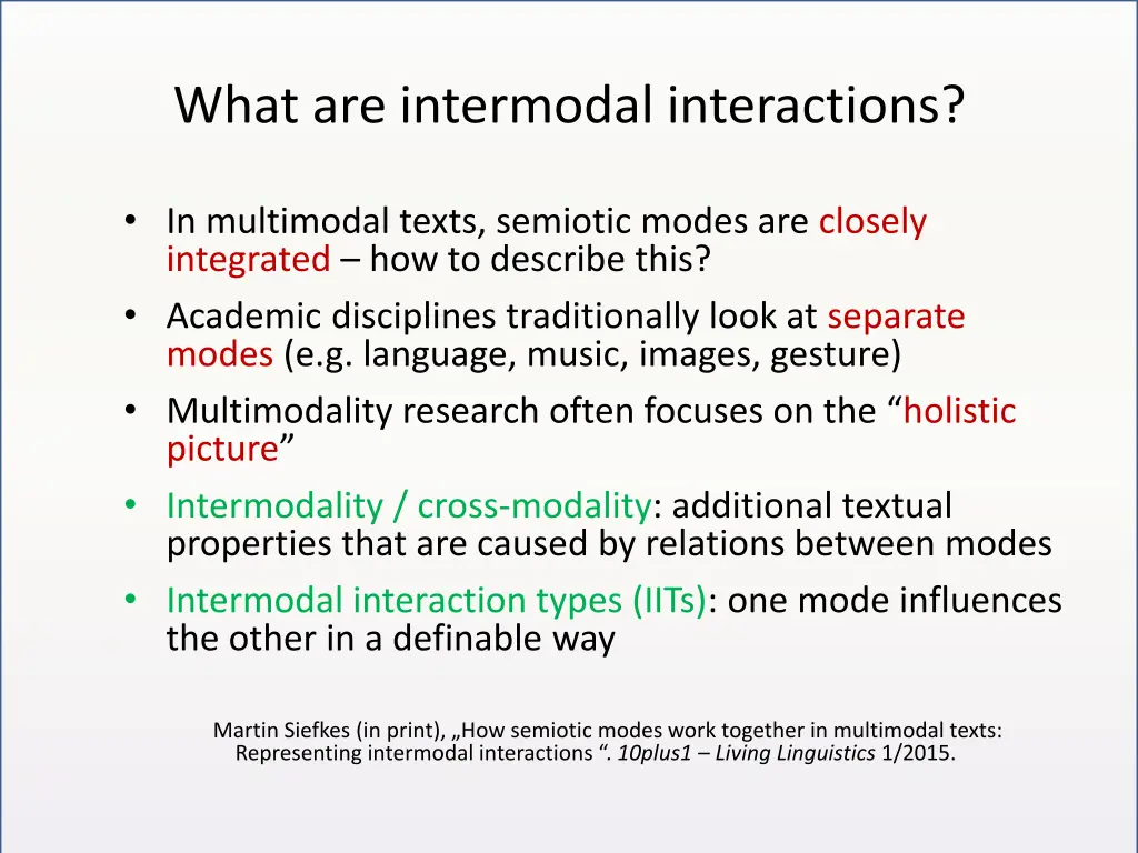 what are intermodal interactions