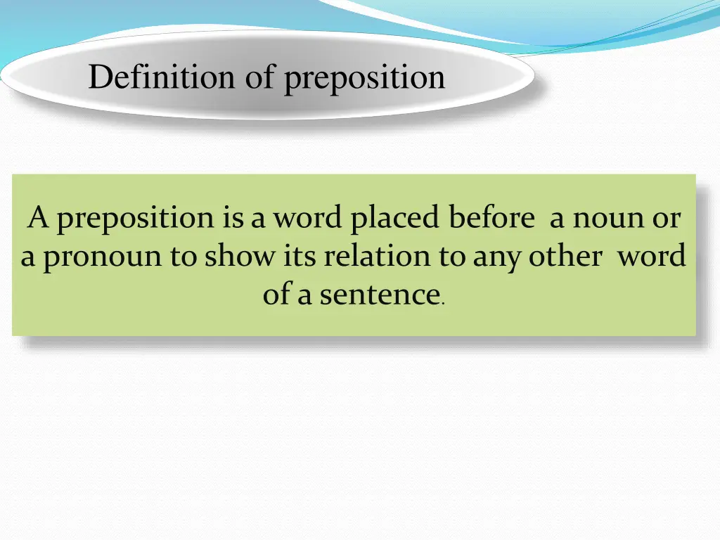 definition of preposition