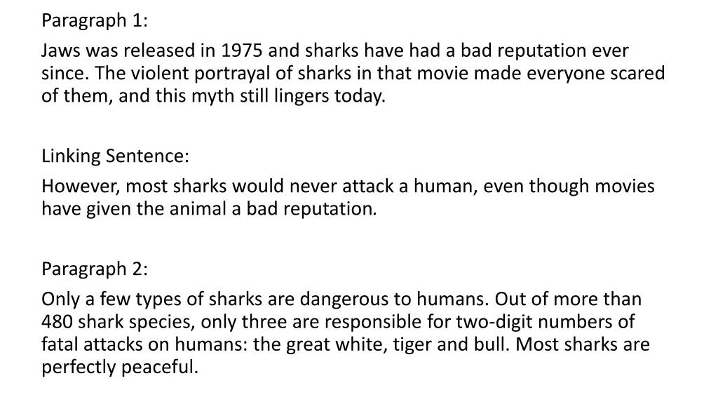 paragraph 1 jaws was released in 1975 and sharks