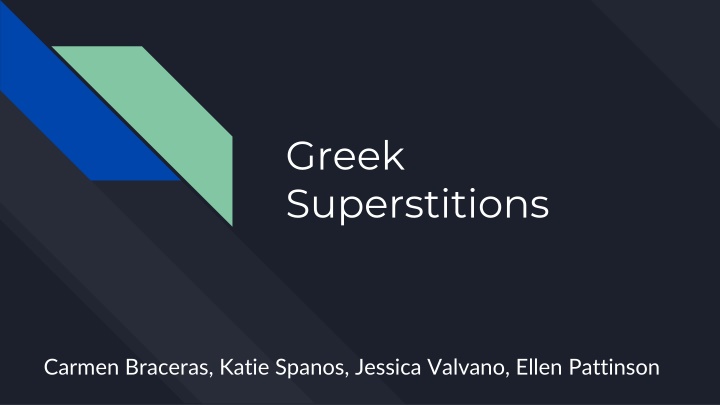 greek superstitions