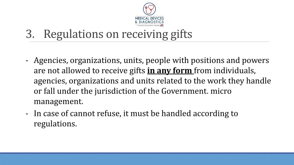 3 regulations on receiving gifts