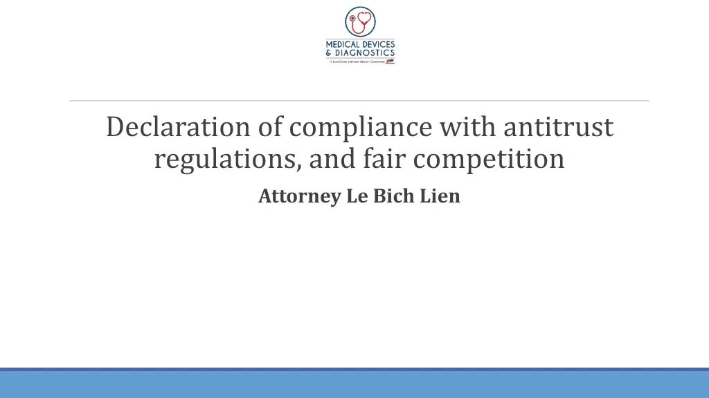 declaration of compliance with antitrust