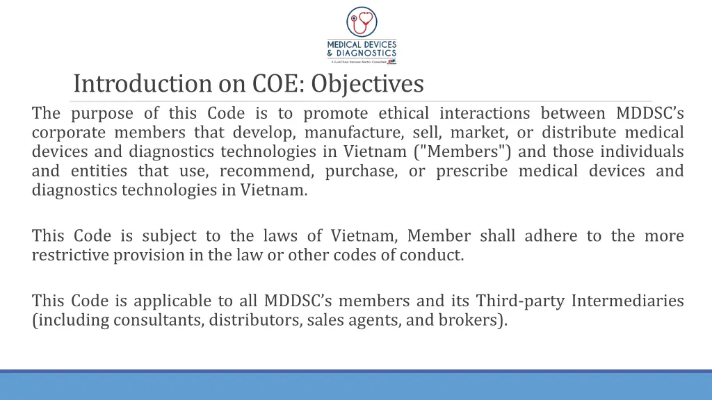 introduction on coe objectives the purpose