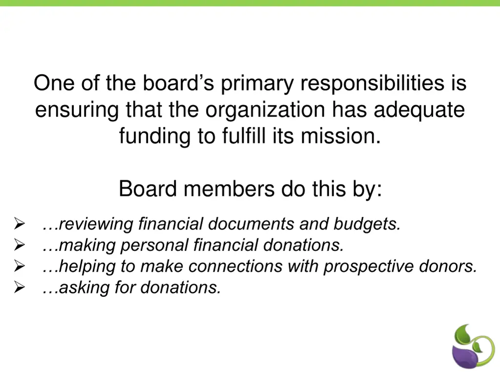 one of the board s primary responsibilities