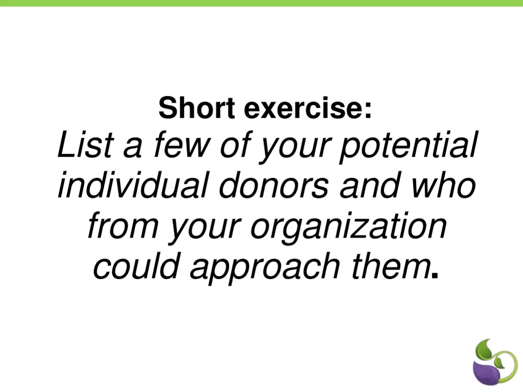 short exercise list a few of your potential