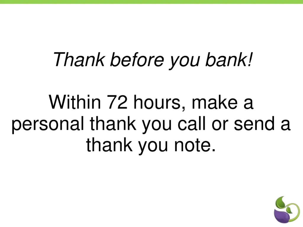 thank before you bank