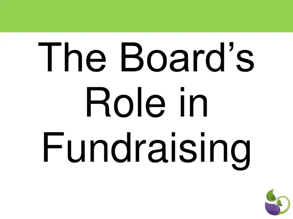 the board s role in fundraising