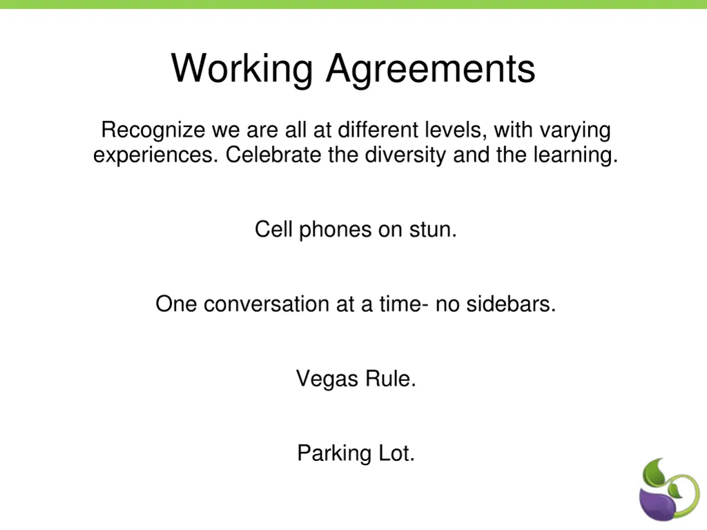 working agreements