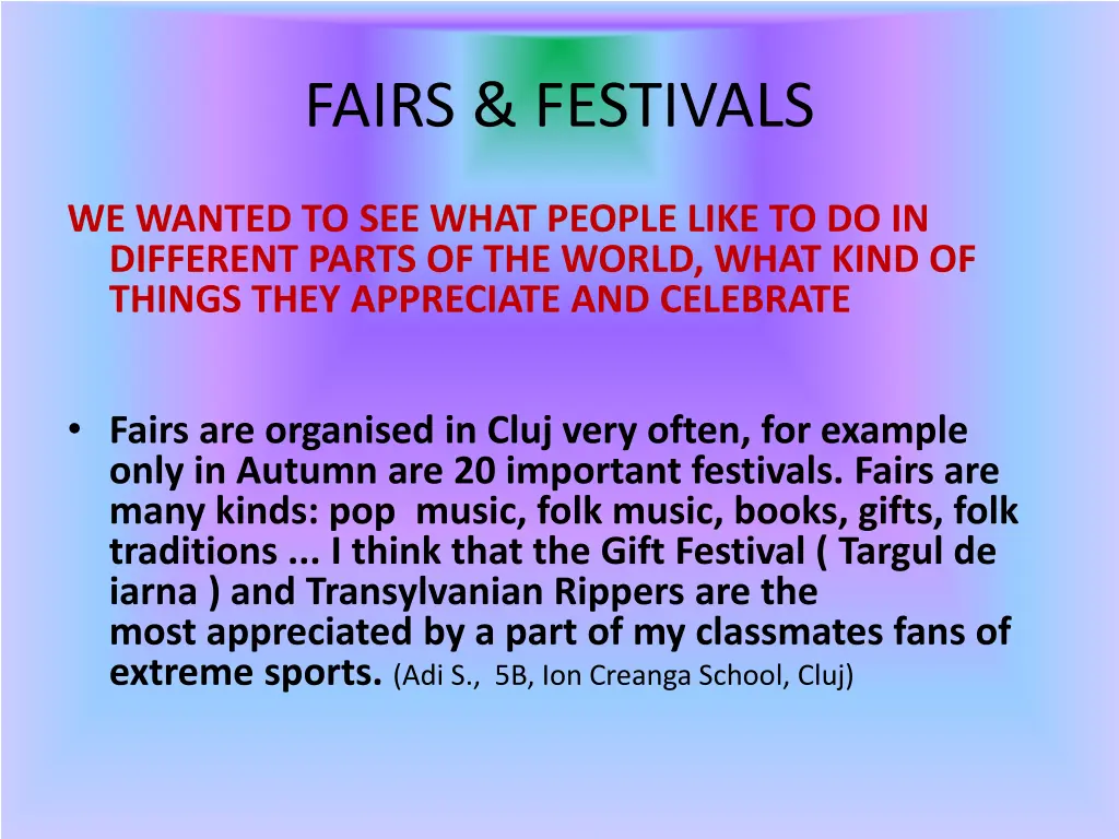 fairs festivals