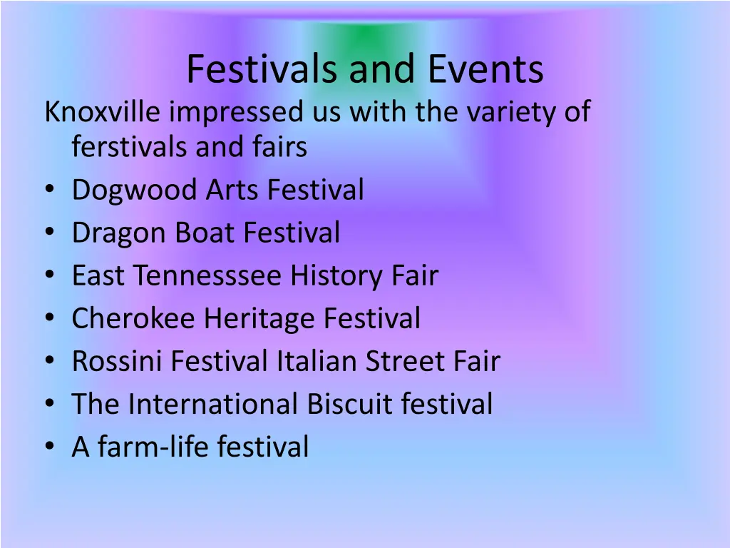 festivals and events knoxville impressed us with