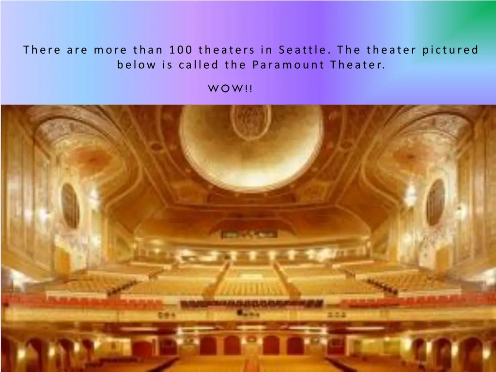 there are more than 100 theaters in seattle