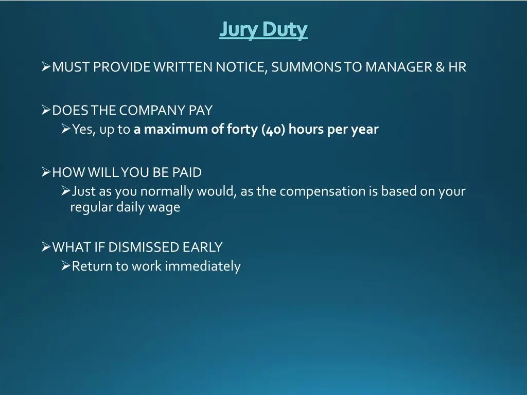 jury duty