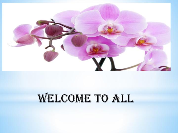 welcome to all