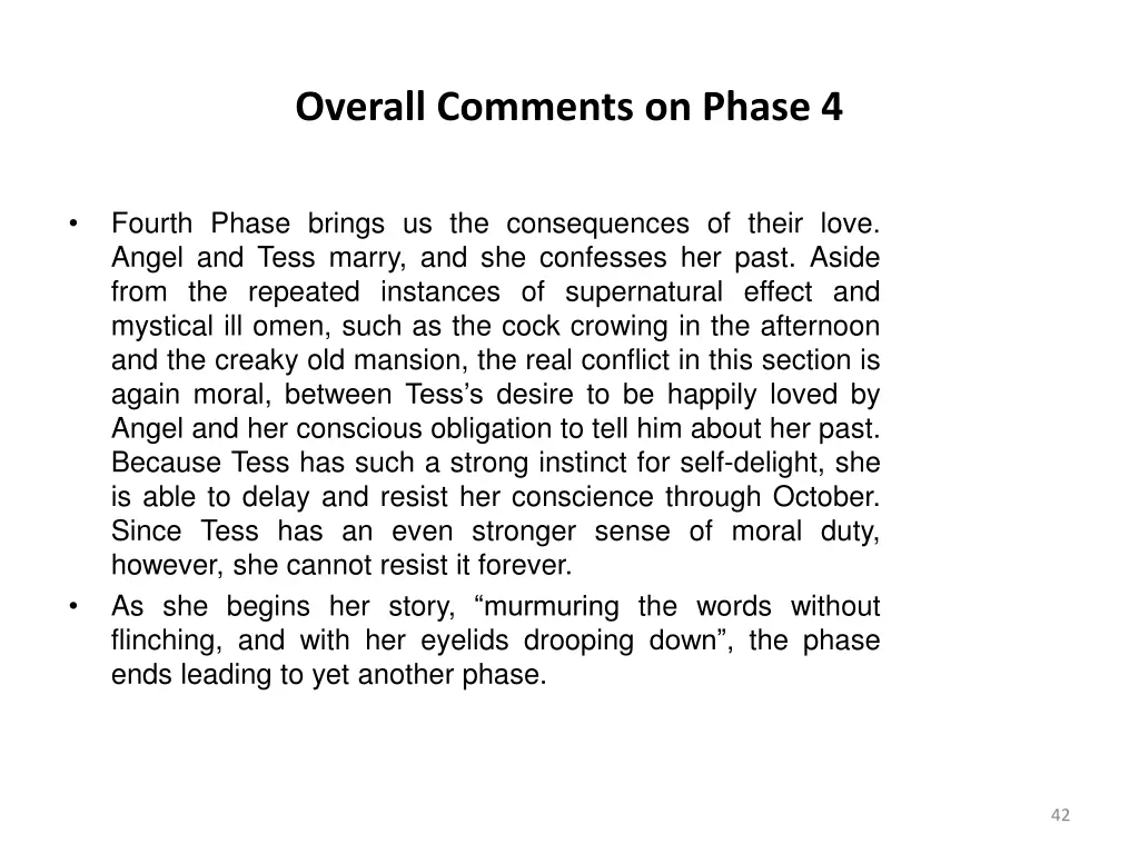 overall comments on phase 4