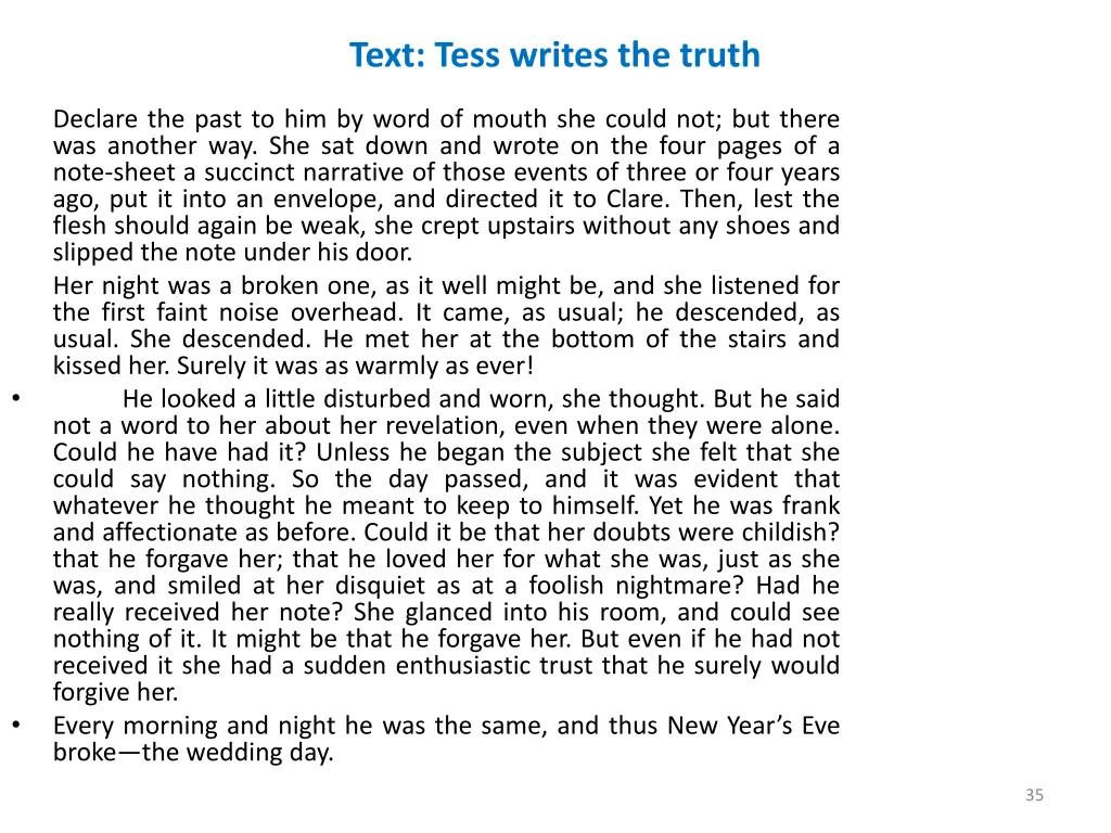 text tess writes the truth