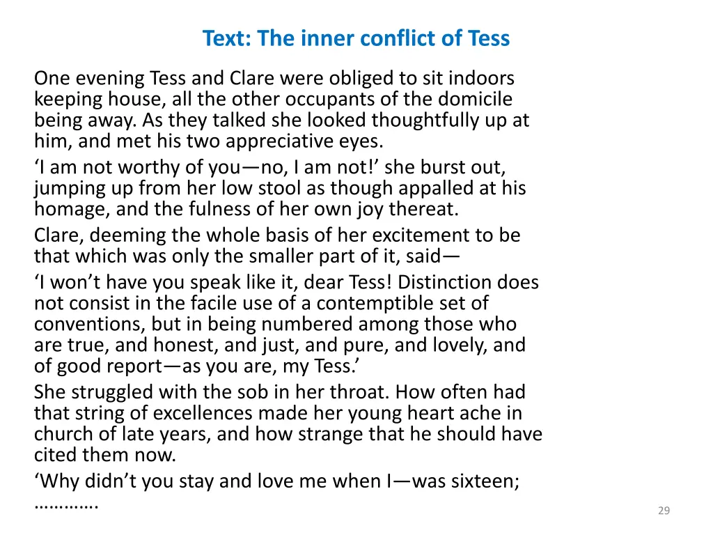 text the inner conflict of tess