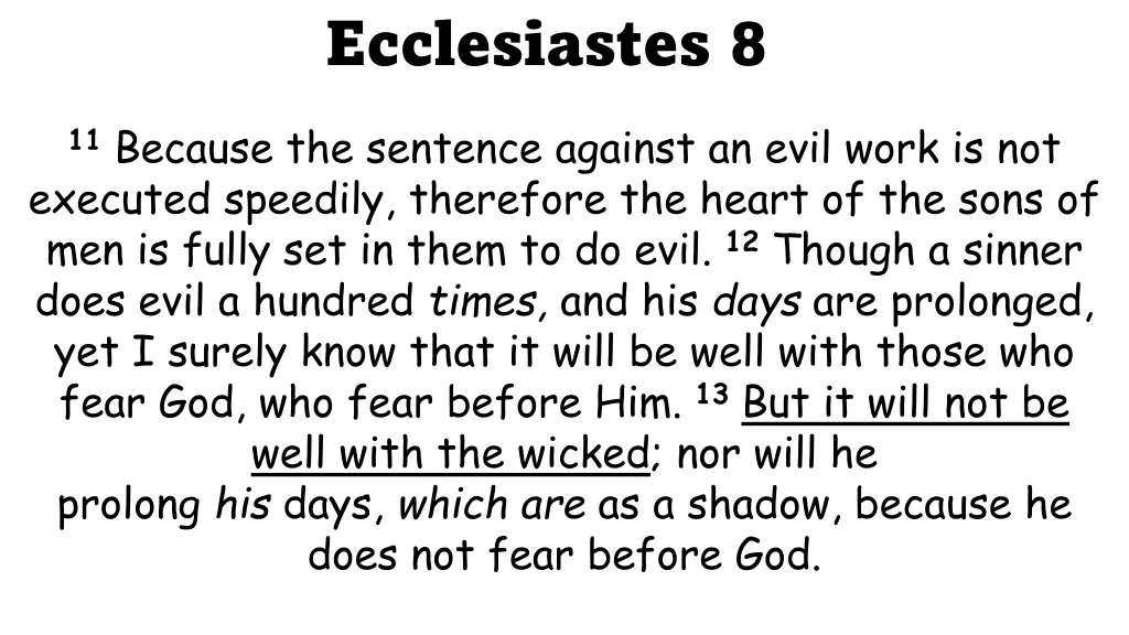 ecclesiastes 8