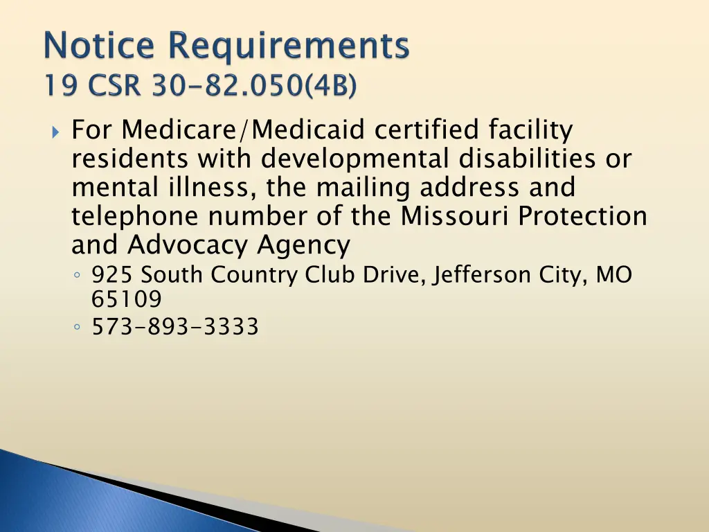 for medicare medicaid certified facility