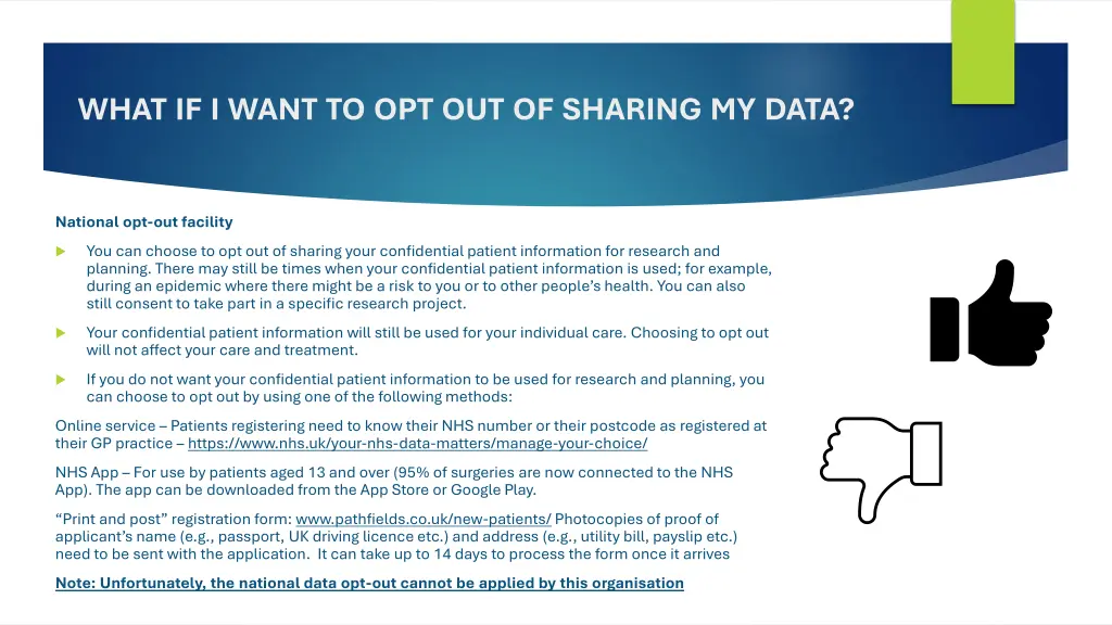 what if i want to opt out of sharing my data