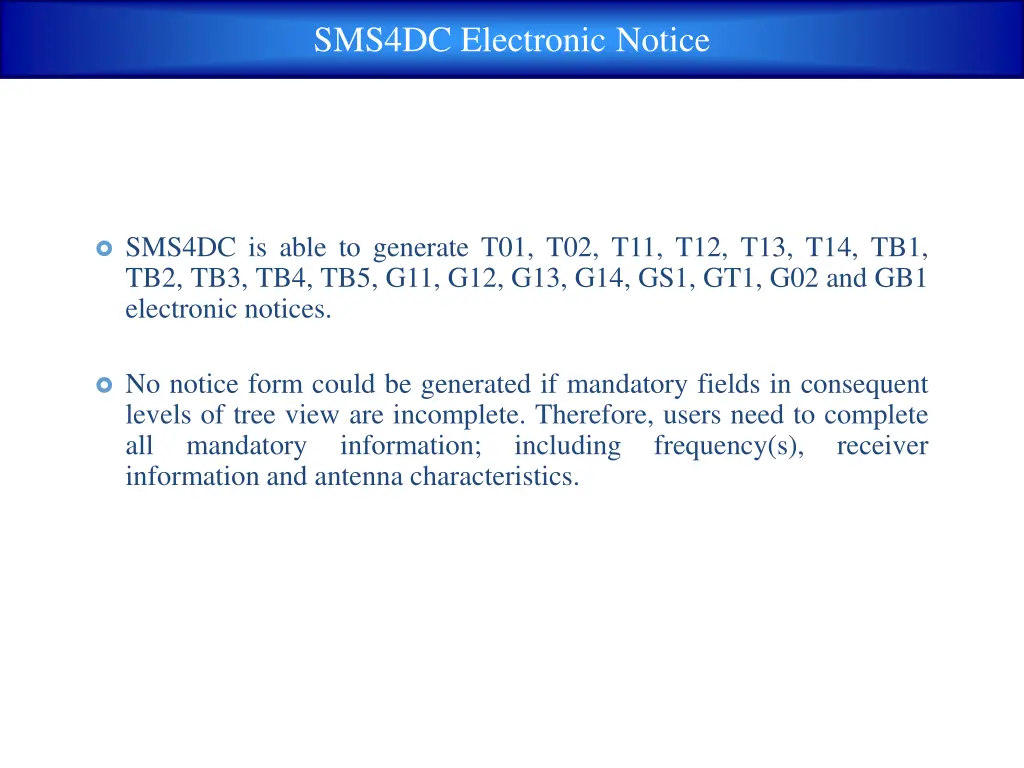 sms4dc electronic notice