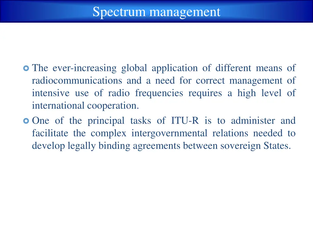 spectrum management