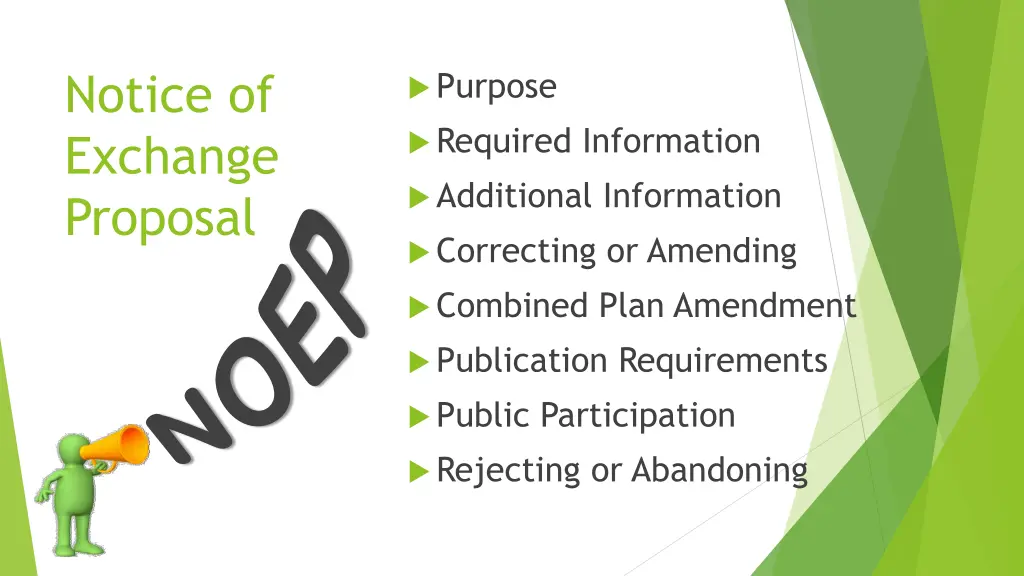 notice of exchange proposal