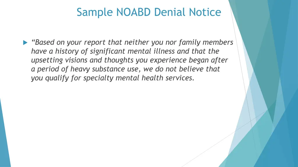 sample noabd denial notice