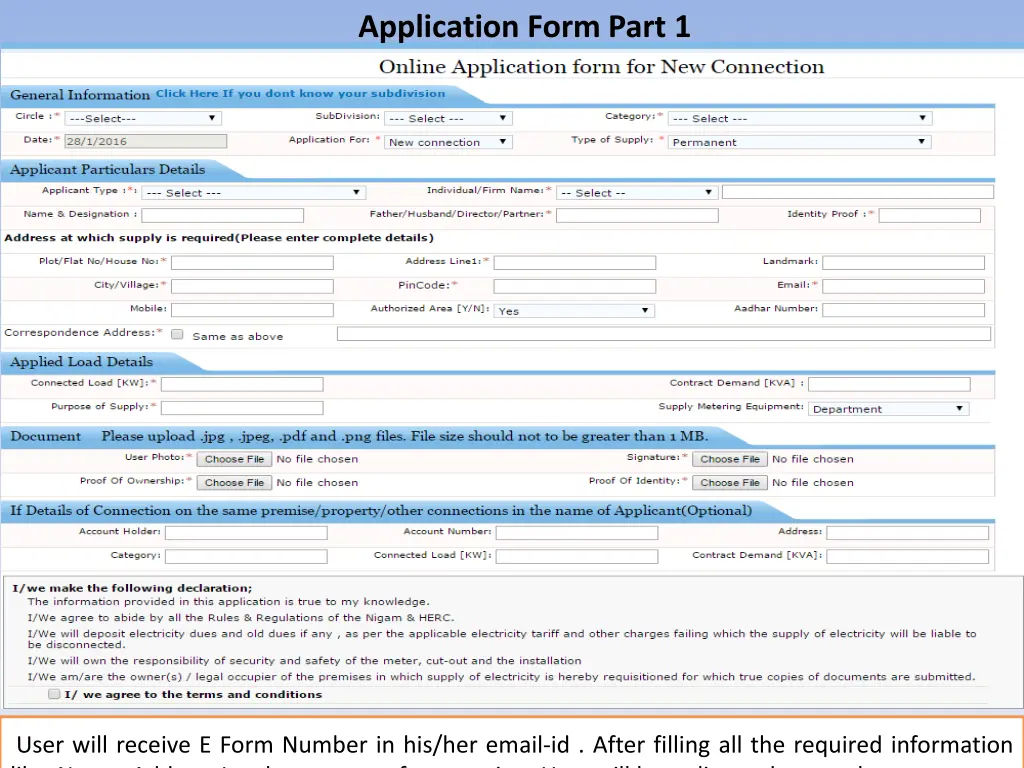 application form part 1