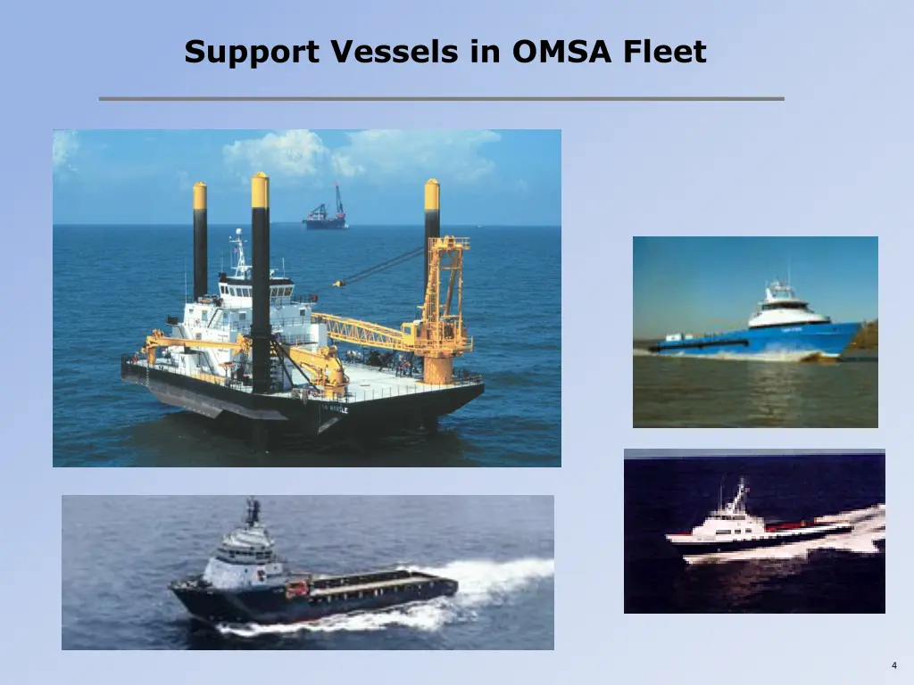 support vessels in omsa fleet