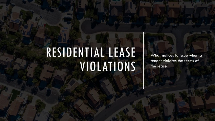 residential lease violations