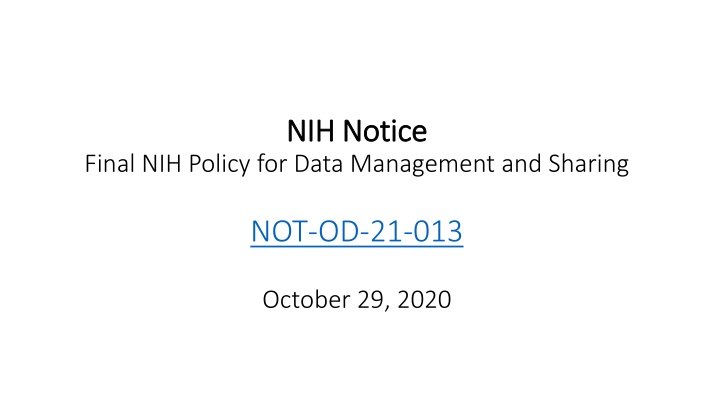 nih notice nih notice