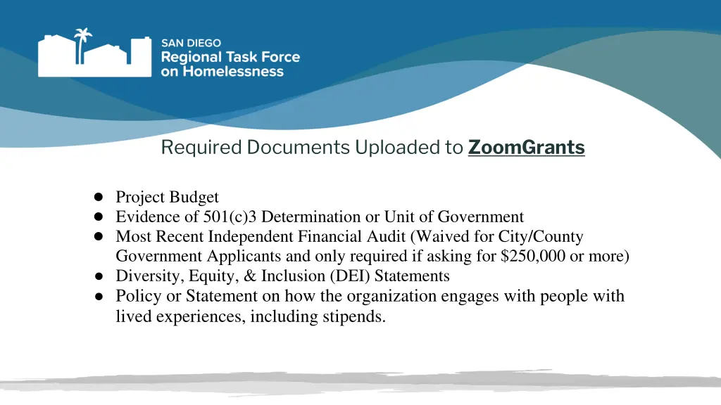 required documents uploaded to zoomgrants