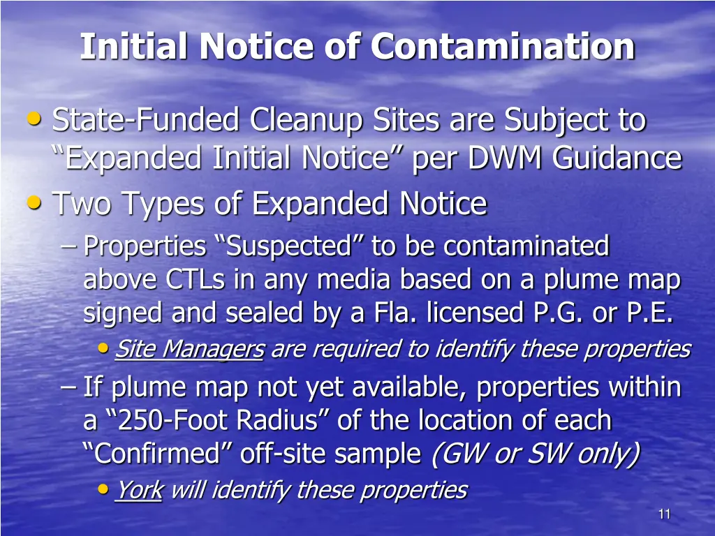 initial notice of contamination 1