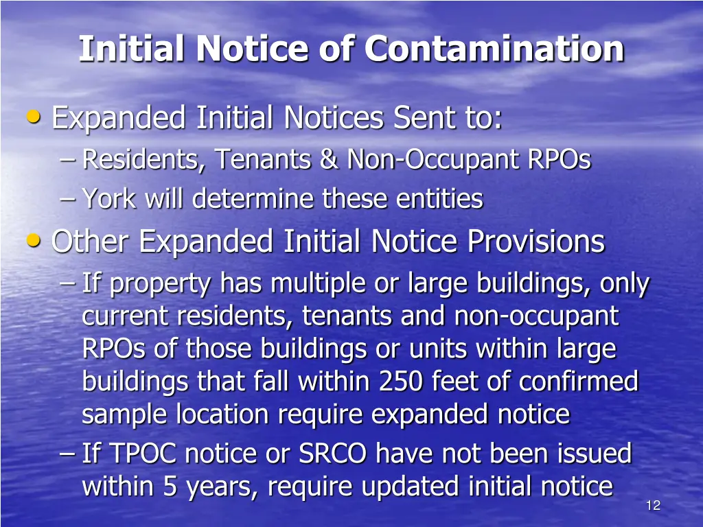 initial notice of contamination 2