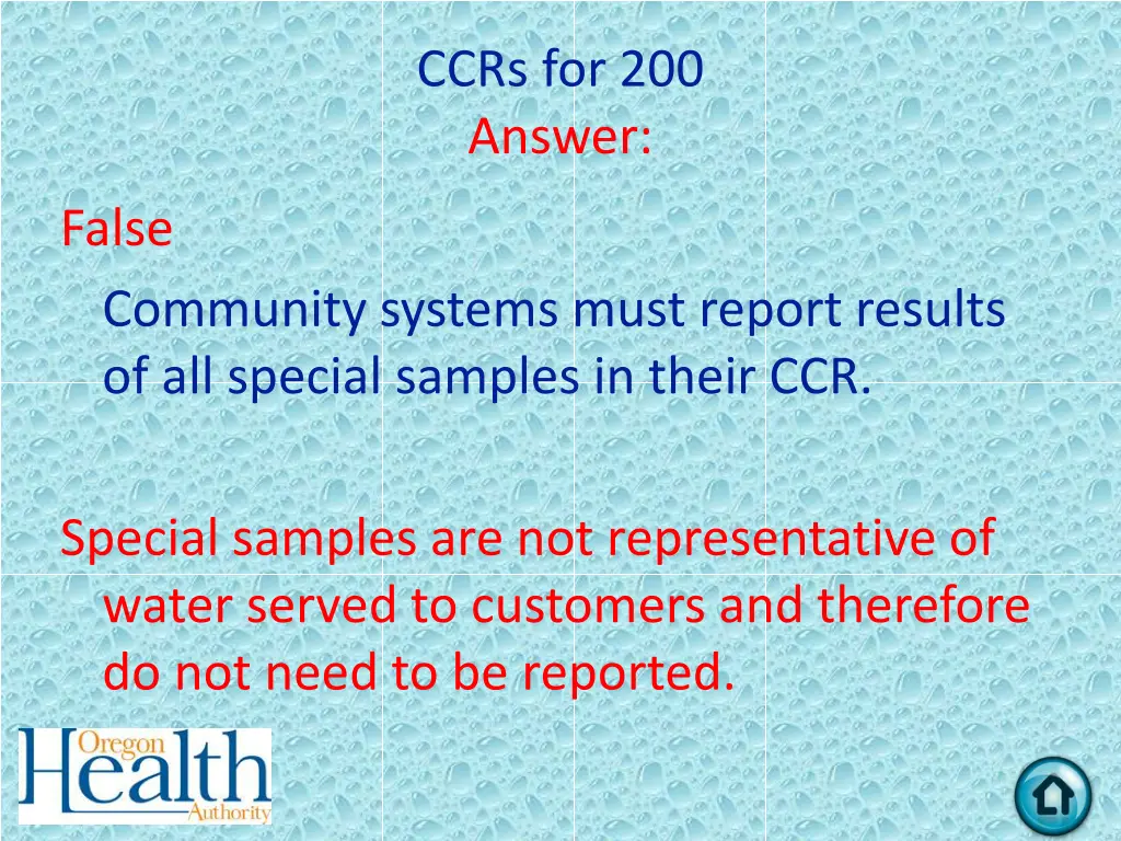 ccrs for 200 answer