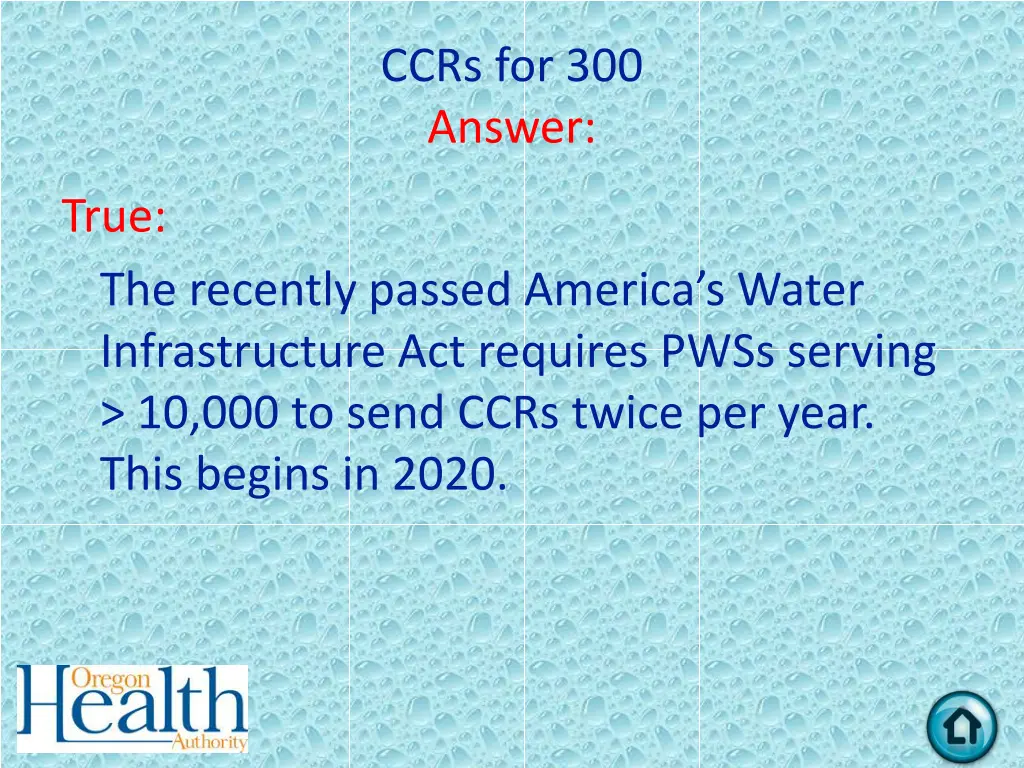 ccrs for 300 answer