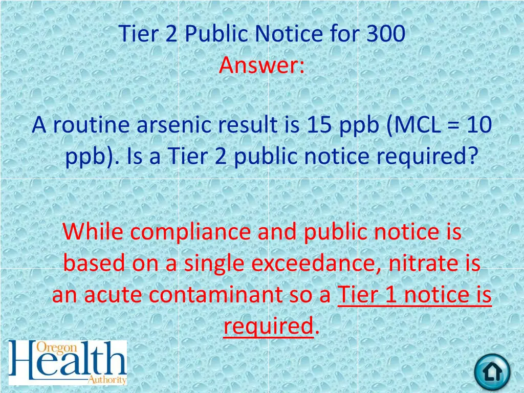 tier 2 public notice for 300 answer