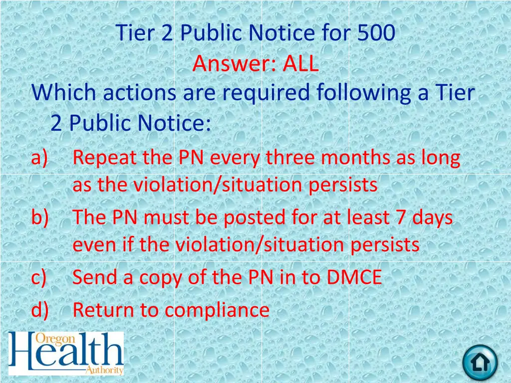 tier 2 public notice for 500 answer all which