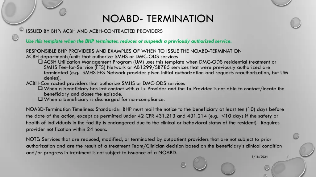 noabd termination