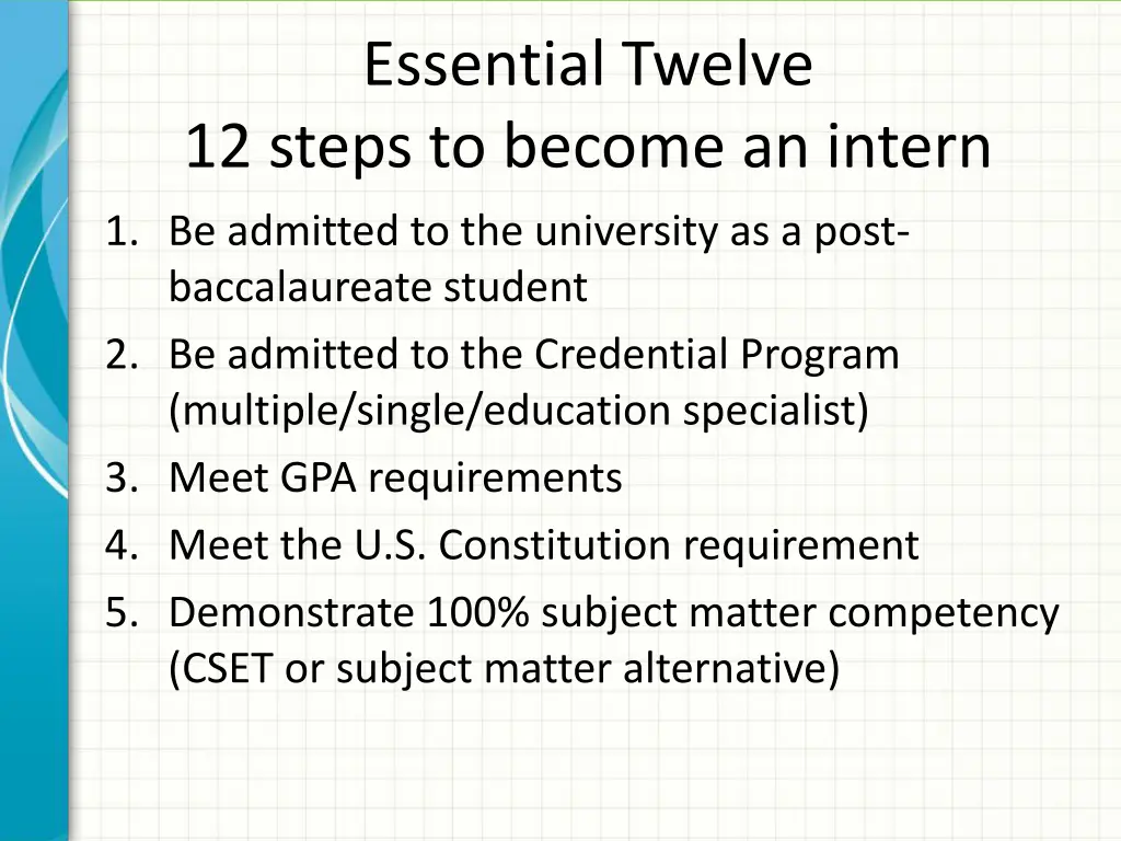 essential twelve 12 steps to become an intern