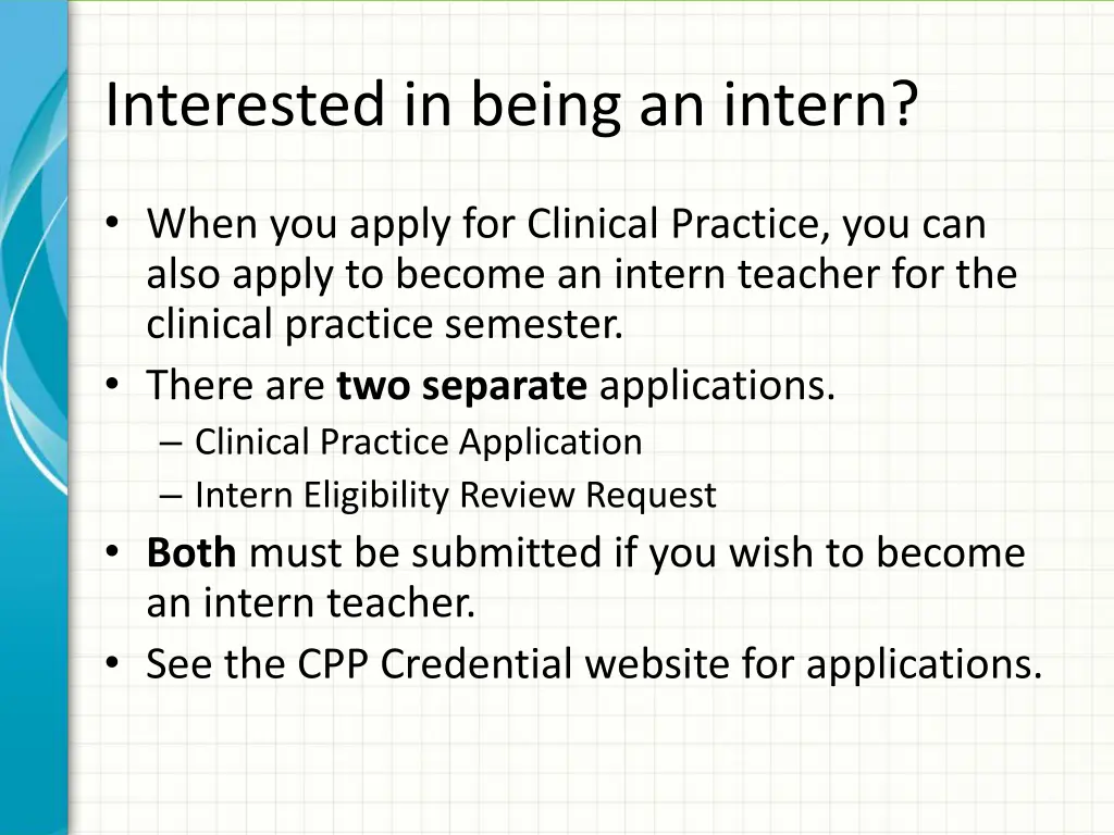 interested in being an intern