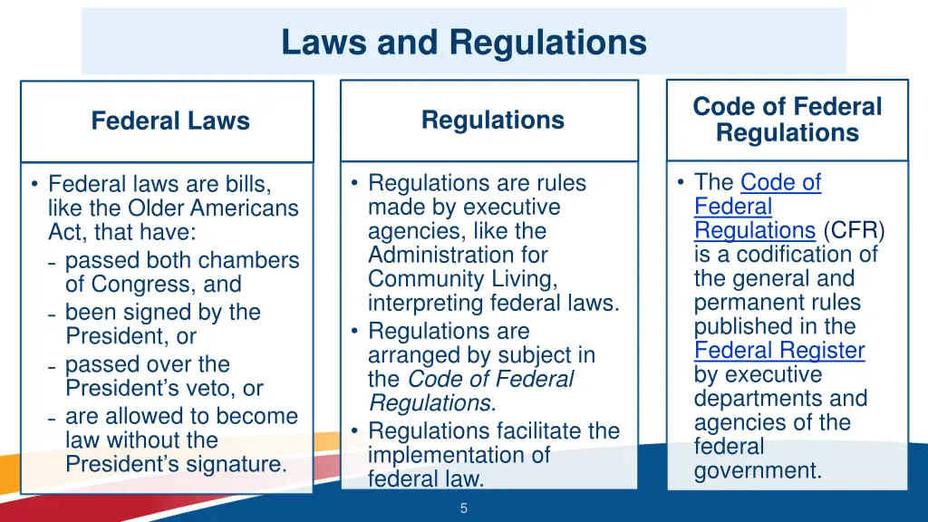 laws and regulations