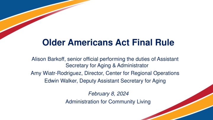 older americans act final rule