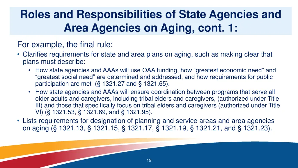 roles and responsibilities of state agencies 1